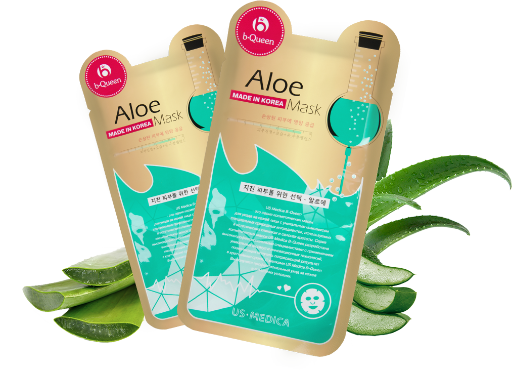 Маска для лица с алоэ US MEDICA Aloe Mask