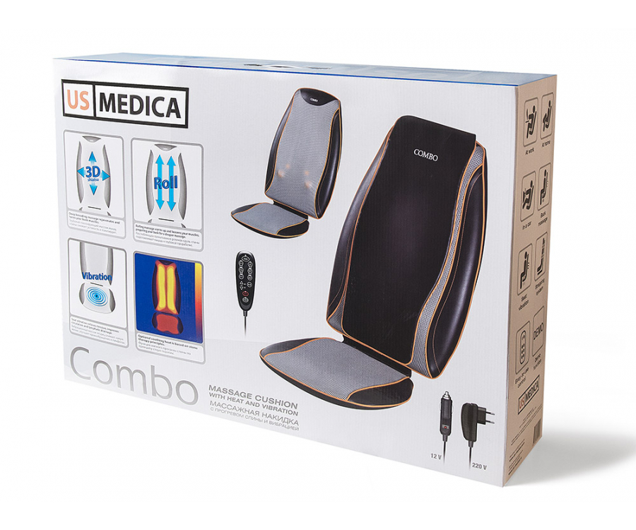 Массажную роликовая накидка для авто и дома US MEDICA Combo - описание, цена, фото, отзывы.