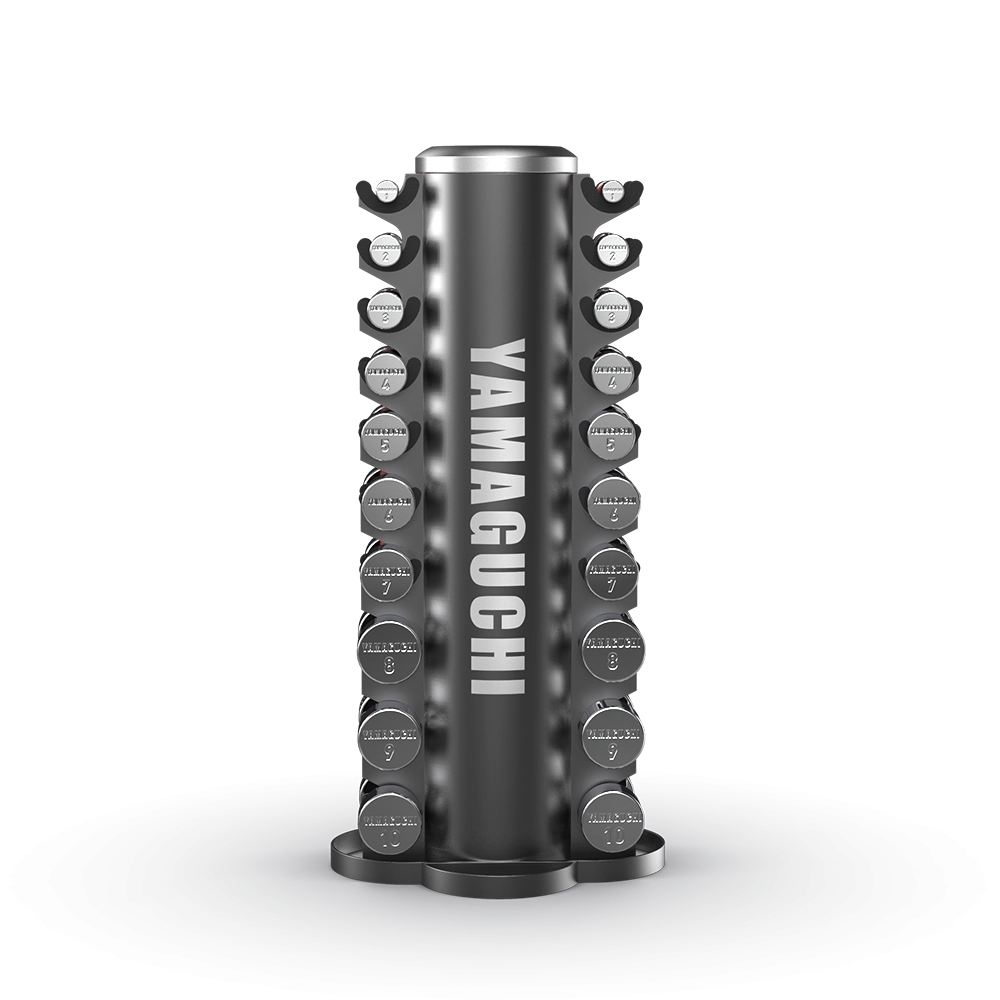 Набор стальных гантелей на стойке от 1 до 10 кг Yamaguchi Dumbbells Rack