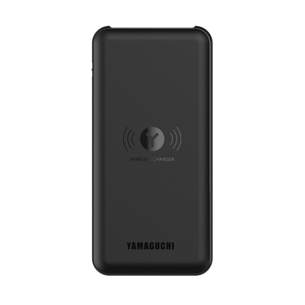 Внешний аккумулятор Yamaguchi Power Bank c функцией беспроводной зарядки. Емкость 10 000 мАч,  выход USB‑A для зарядки устройств, Вход﻿/﻿Выход Type‑C для зарядки аккумулятора и устройств