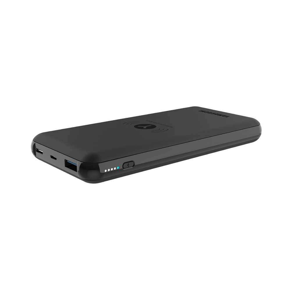 Внешний аккумулятор Yamaguchi Power Bank c функцией беспроводной зарядки. Емкость 10 000 мАч,  выход USB‑A для зарядки устройств, Вход﻿/﻿Выход Type‑C для зарядки аккумулятора и устройств