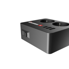 Сетевой фильтр Yamaguchi Adapter 2 розетки, длина провода 3 м,  2 USB-A-разъема, 1 Type-C-разъема