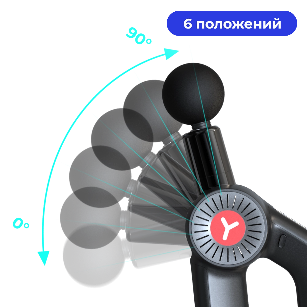 Перкуссионный массажер для тела Yamaguchi Massage Gun MAX PRO